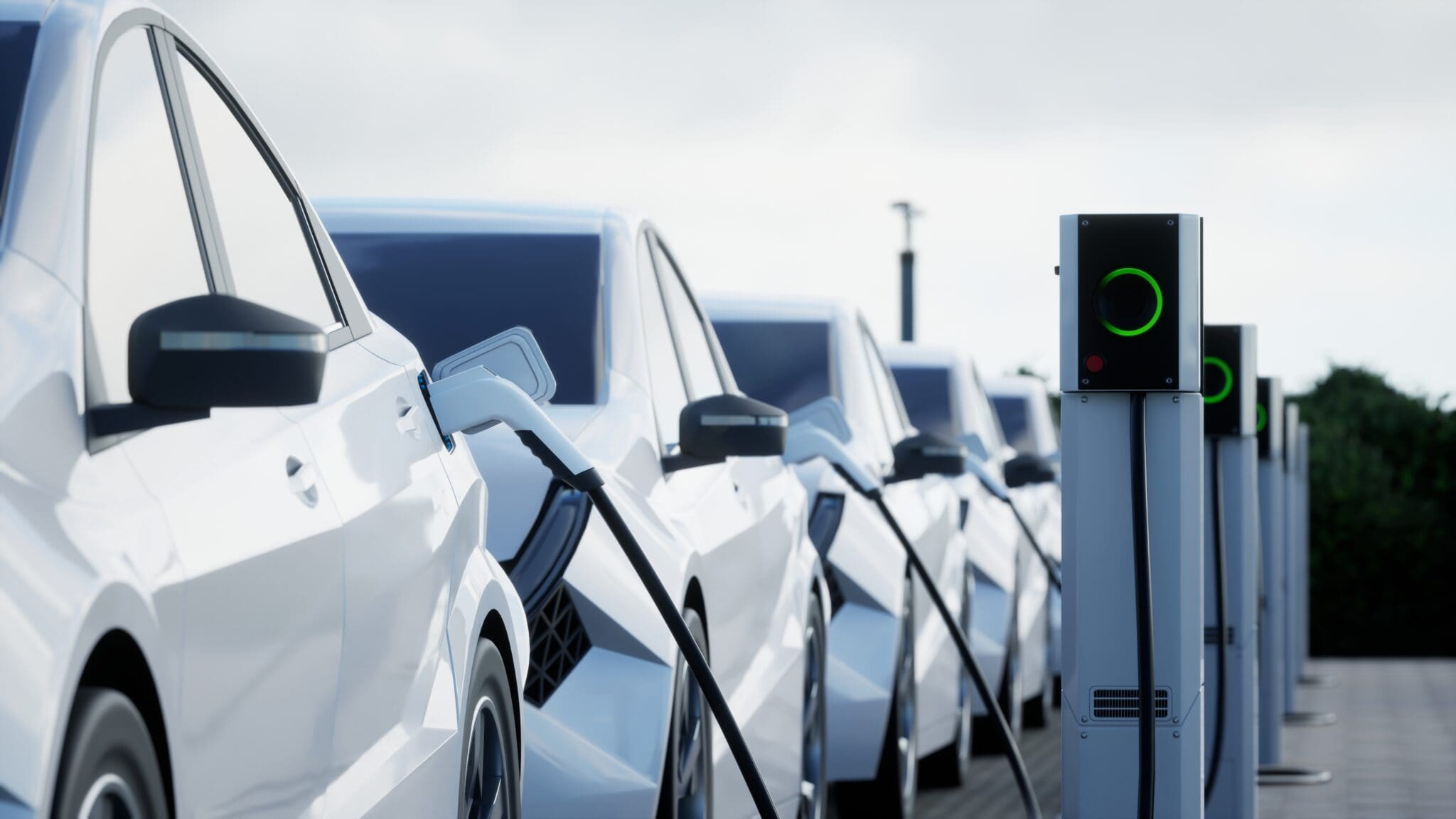 Generic electric car charging on a city street

This image doesn`t contain any visible trademarked products, corporate identity, logos, or copyrighted elements.
I am author of design of this car.
I am author of 3d model of this car
